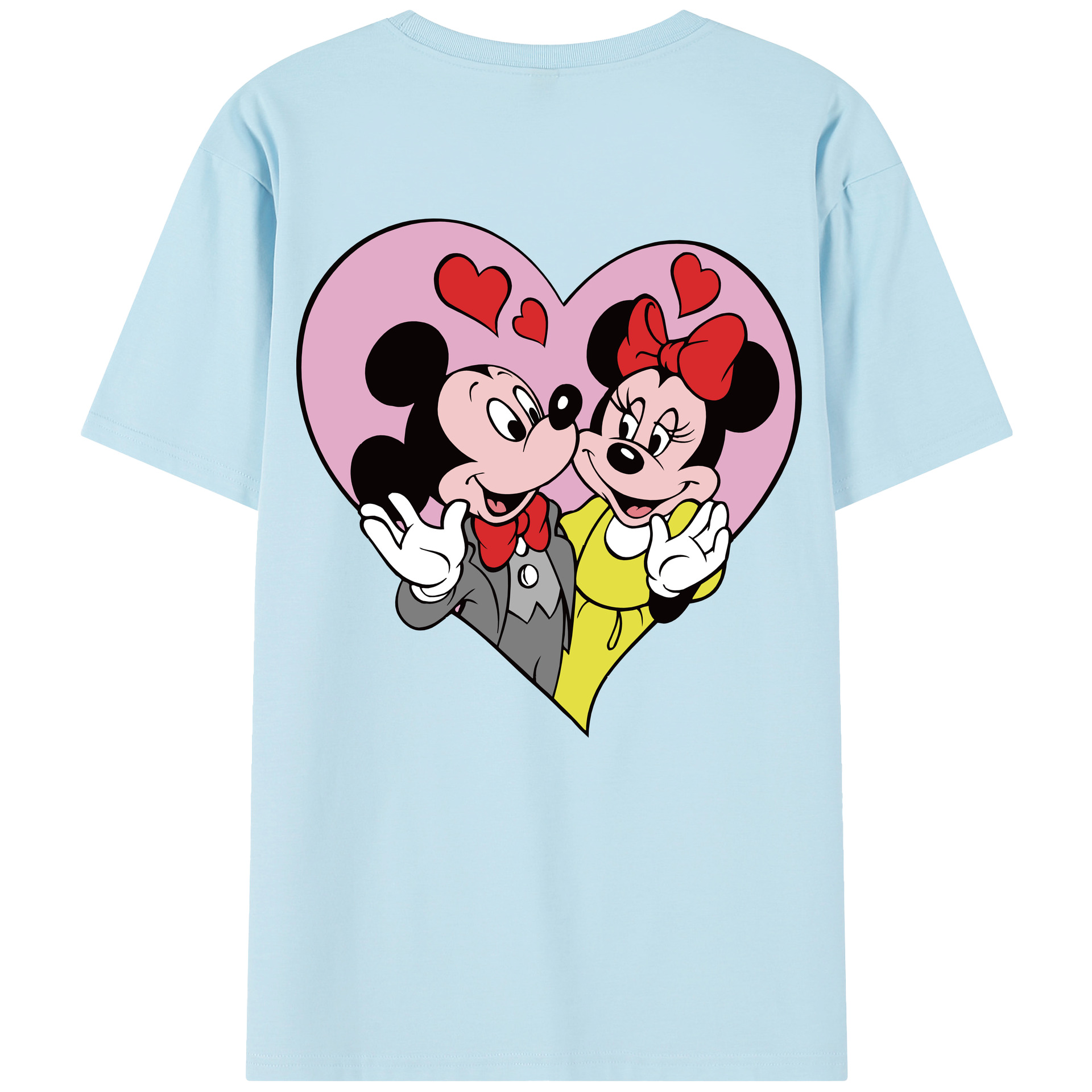 （画像用） ミッキーマウス Mickey Mouse 綿100％半袖Tシャツ（背面プリント）